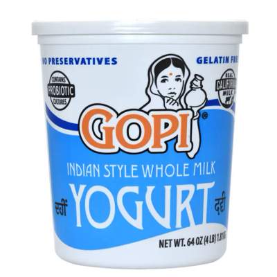 Gopi Whole Milk, Indian Style Yogurt 4LB - Dallaspuram Santha DFW