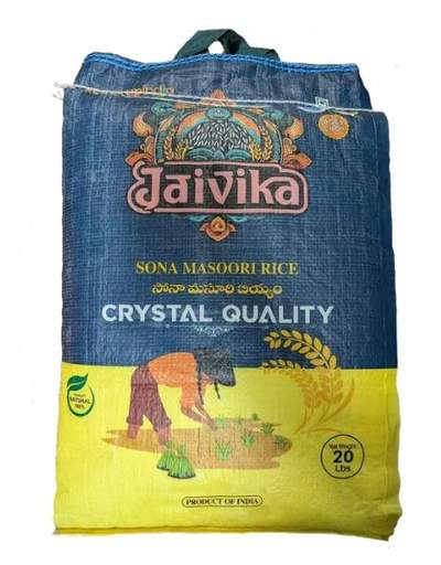 Jaivika Crystal Sona Masoori Rice 20LB