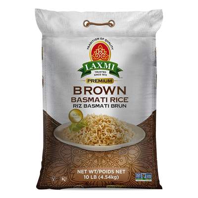 Laxmi Brown Basmati Rice 10 Lb 10 lb - Dallaspuram Santha DFW