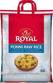 Royal Ponni Raw Rice - 20 Lb (9.07 Kg) 20 lb - Dallaspuram Santha DFW
