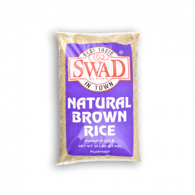 Swad Natural Brown Rice 20 lbs 20 lb - Dallaspuram Santha DFW